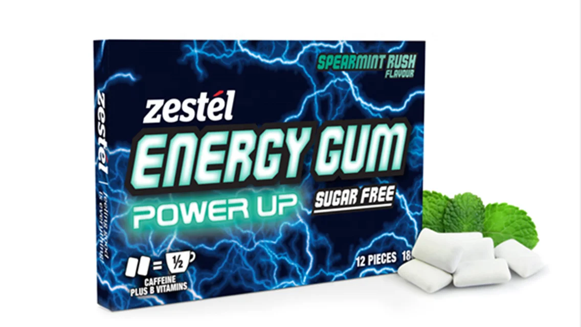 Redb-ull  Flavor Caffeinated Energy Refresh Chewing Gum Guarana Taurine Gum