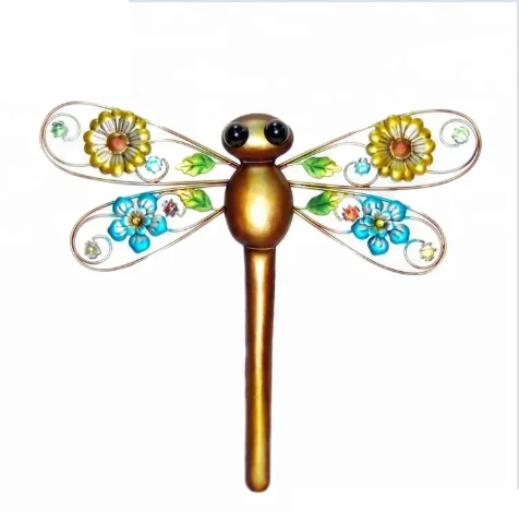 Metal Iron Dragonfly Butterfly Owl Wall Art SG20719-17.5