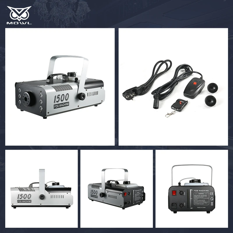 1500W DMX LED Smoke Fog Machine With RGB Light for Stage Wedding Party Disco Nightclub Show