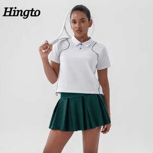 Factory Custom Quick Dry Golf Wear High Quality Women Sports Golf Polo T-shirts 2 Piece Short Sleeve Polo Shirt Tennis Skort Set