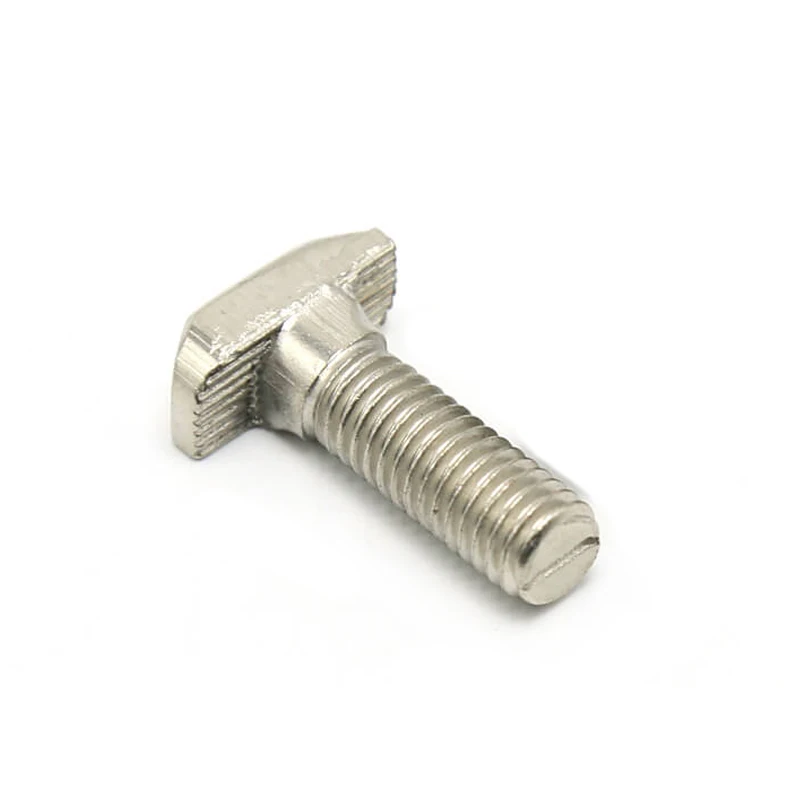 Custom bolt manufacturer t head m6.3 m8 m10 m20 t slot bolt inconel zinc hammer t bolt