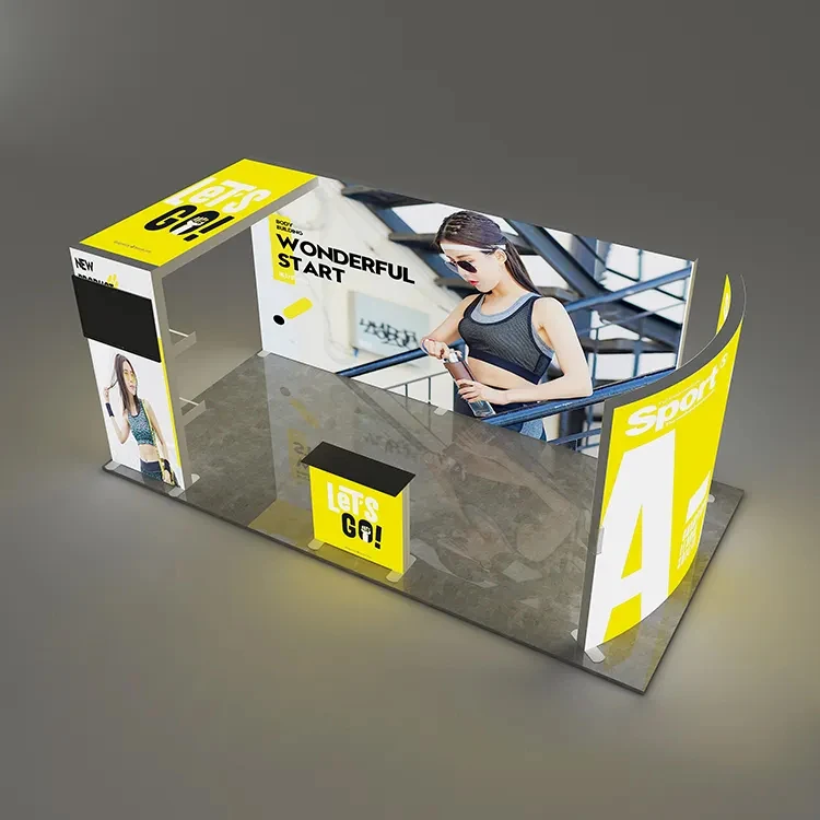 TianLang Pieghevole Seg Led Light Box Led Light Box Stand Display Fiera Trade Show Display Booth Stand Espositivo