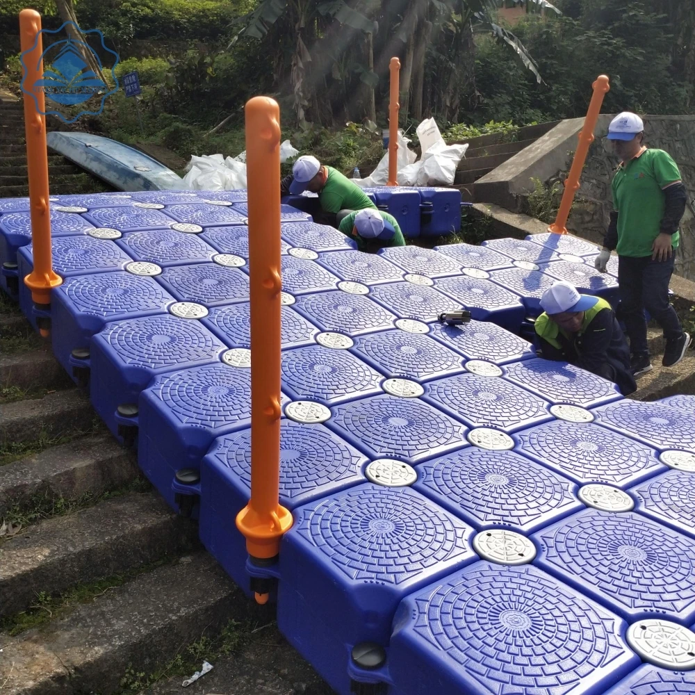 Floating Jetty Pier Plastic Floating Dock Modules Pontoon Cubes Floating Dock
