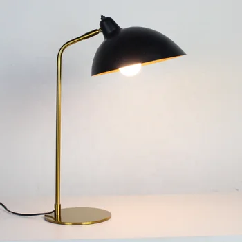 Modern European Reading desk Lamp,  black and gold plating metal table lamp for Living Room Bedroom Office Home