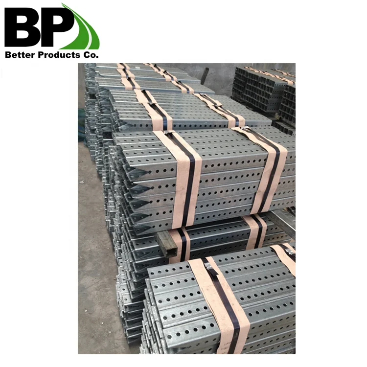 Telespar Galvanized Perforated Square Steel Sign Post
