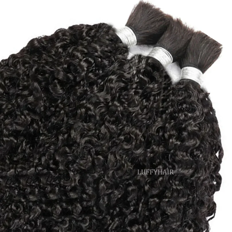 Brasiliano Sassy Curly Bulk Capelli Umani Per Intrecciatura 1/3 Pz/Lotto_voghion.com