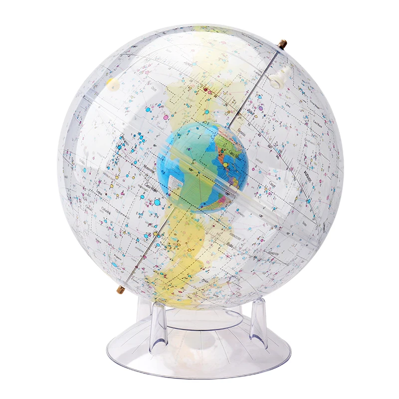 新品　未使用　希少品GLOBE SAGANO Clearwater 26インチ Transparent Celestial Globe Wholesale | 32cm PVC World Globe for