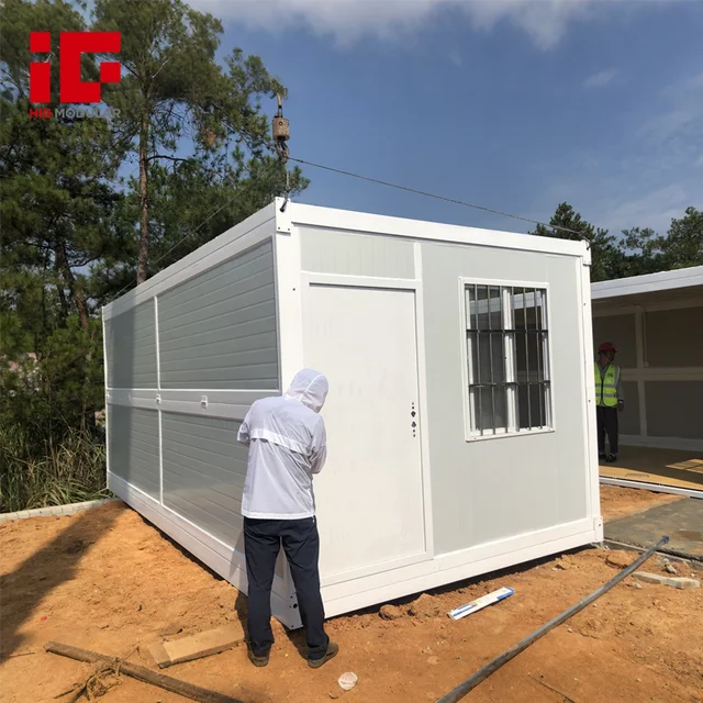 Factory 20Ft 40Ft Luxury Camp Prefabricated Tiny Portable Mobile Warehouses Customized Folding  Flat Packaging Container Houses