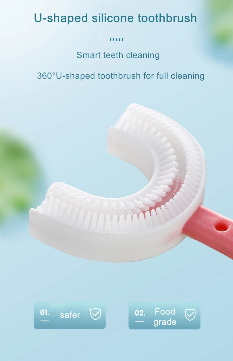 360 Kids U Shape Toothbrush Kids Manual Toothbrush U-shape Baby ...