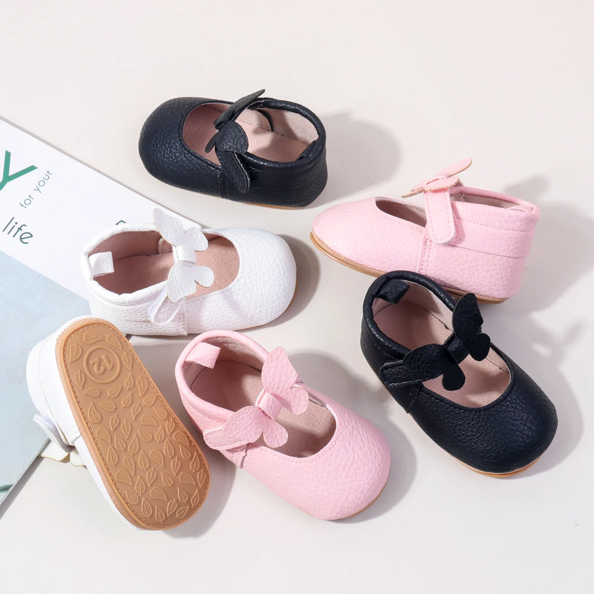 2025 Spring Autumn Summer Infant Newborn Girl Shoes Breathable Cotton Soft TPR Soles Bowknot Princess Baby Shoes manufacture