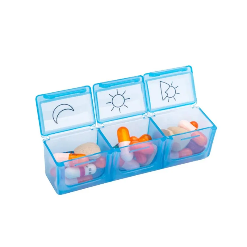 Новейший дизайн, 7 дней, 21 ячейка, небольшой набор для лекарств, портативный контейнер для лекарств радужной формы на одну неделю
