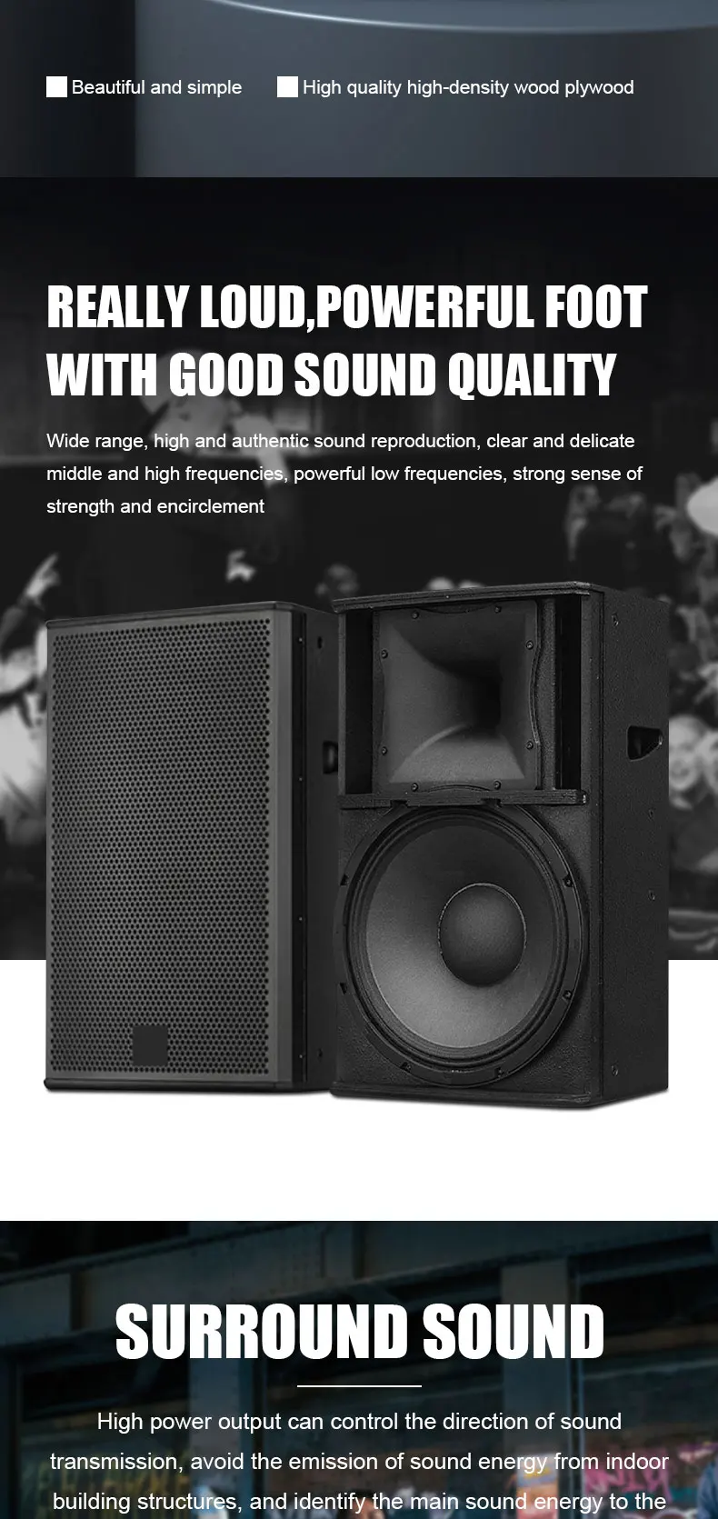 Active Line Array Outdoor Subwoofer 15 18inch Full Range Speaker Power Pa Audio Sound Portable