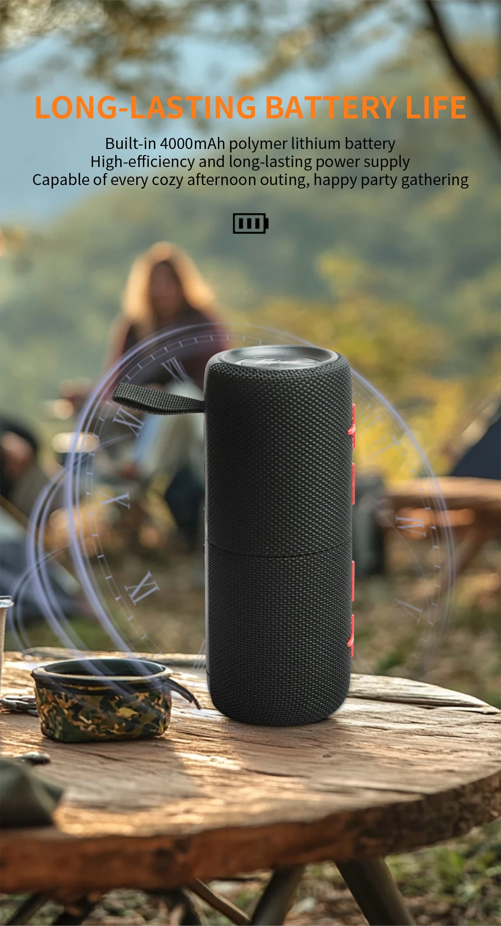 2合1便携式分体式无线扬声器IPX6防水磁性双扬声器，带RGB灯TWS配对，适用于笔记本电脑S11