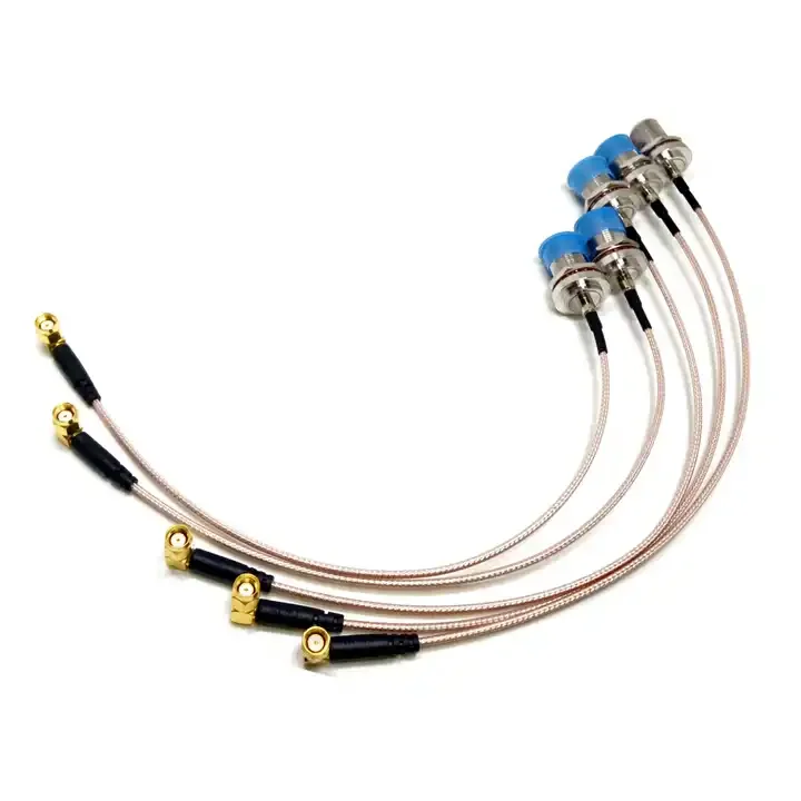 N-Typ-Buchse Durchsteckmontage zu SMA-Stecker männlich, rechtwinklig 90 Grad, RP-SMA, RG316-, RG316U-Koaxialverlängerungskabelbaugruppe, Schweifantennen-Jumper