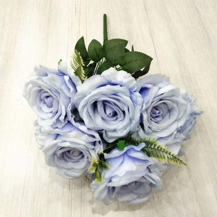 9 Head Bouquet Rose Flowers From China Artificial Flowers Buy Rose