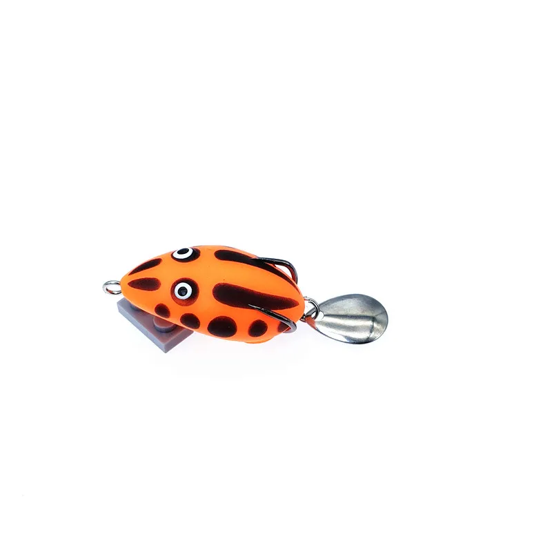 Blade Frog Fishing Lure Soft Baits Topwater Fishing Lures Handmade Frog Lure with Spoon