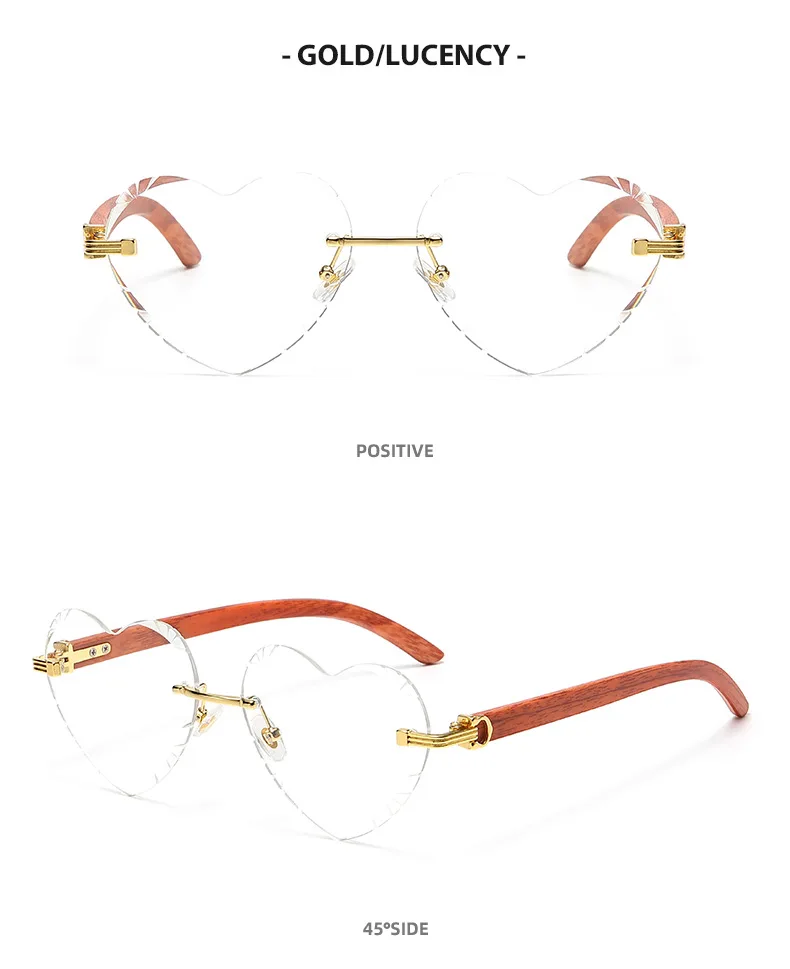 Luxury Heart Sunglasses UV400 main image 1