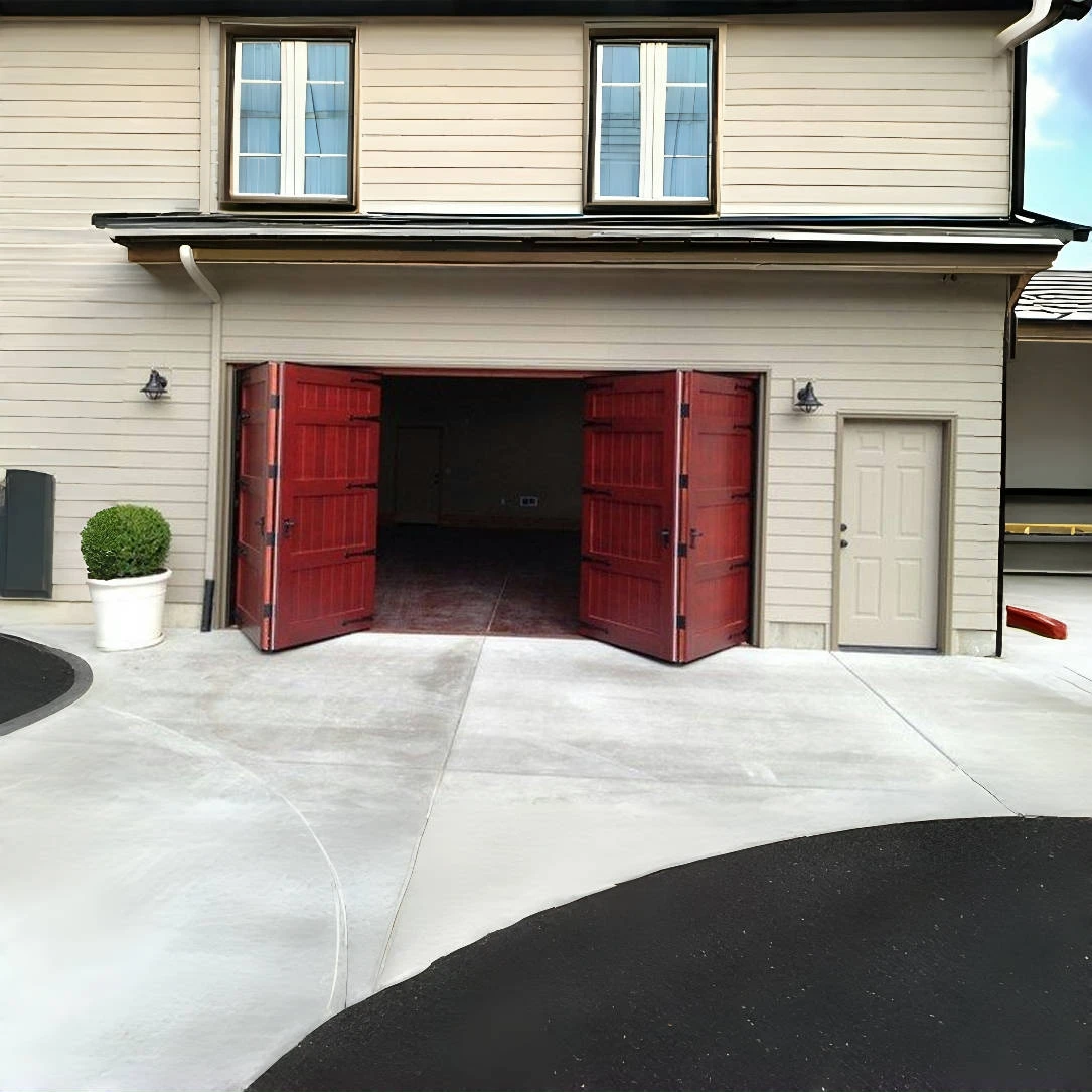 16x7 Double Open Electric Roll up Insulated Horizontal Folding Bifold Garage Door