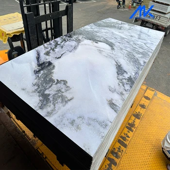 Manufacturer Wholesale High Glossy Transfer Printing 4ft*8ft UV PVC Marble Sheet Wall Panel Shower Panel SPC Board Alternative