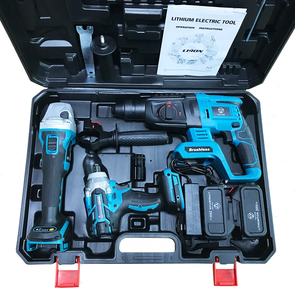 Popular Choosing Cordless Tool Combo Set 4pcs In 1 Impact Wrench Angle