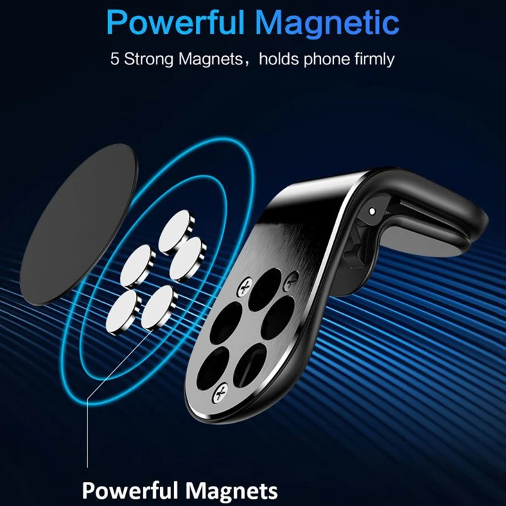 Автомобильный держатель для телефона металлический магнитный автомобильный держатель для телефона для авто крепление на вентиляционное отверстие магнитный автомобильный кронштейн для поддержки мобильного телефона
