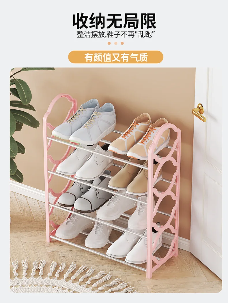 Hot Product 4 Layers  shoe cabinet Household and Dormitory Durable Metal storage Shoe Organizer Rack