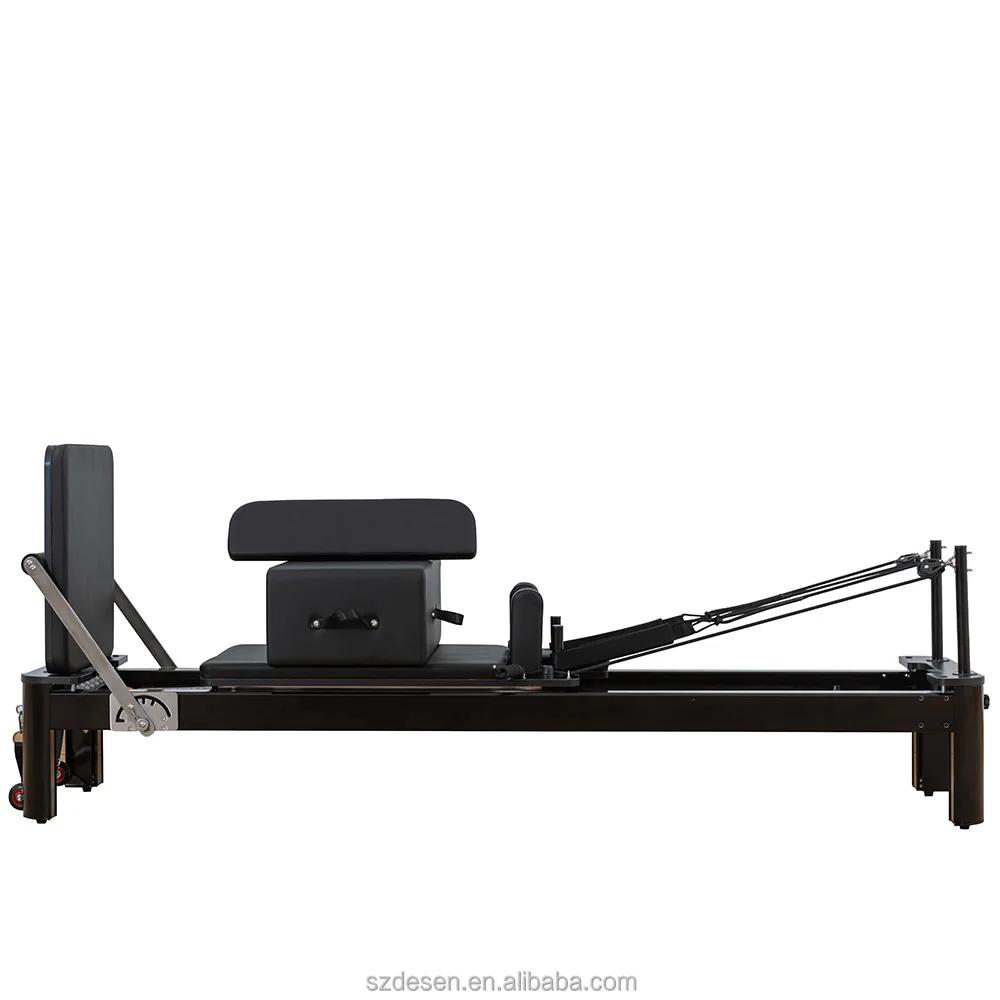 Aviation Aluminum Durable Black Portable Pilates Reformer Body Yoga Studio product detail 2