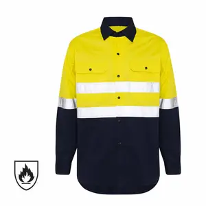 Hot Sale Reflective Flame Resistant FRC High Visibility FR Hi Vis Safety Shirt