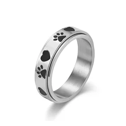 Anello Con Zampa Di Animale In Acciaio Inox - Regalo Per Donne, Design