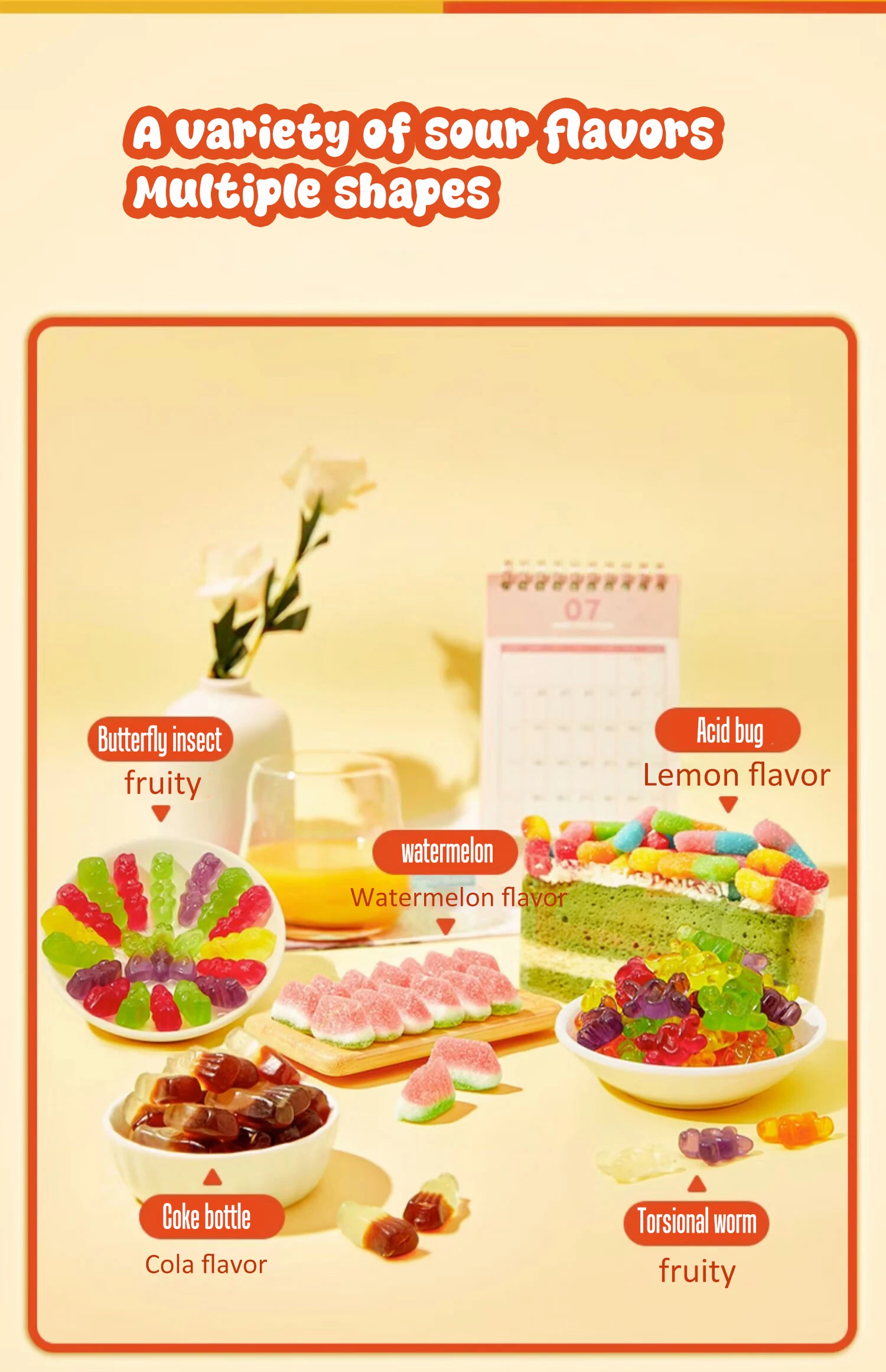 Wholesale Exotic Candy Trolli Children's Fruit Flavor Candy Letter