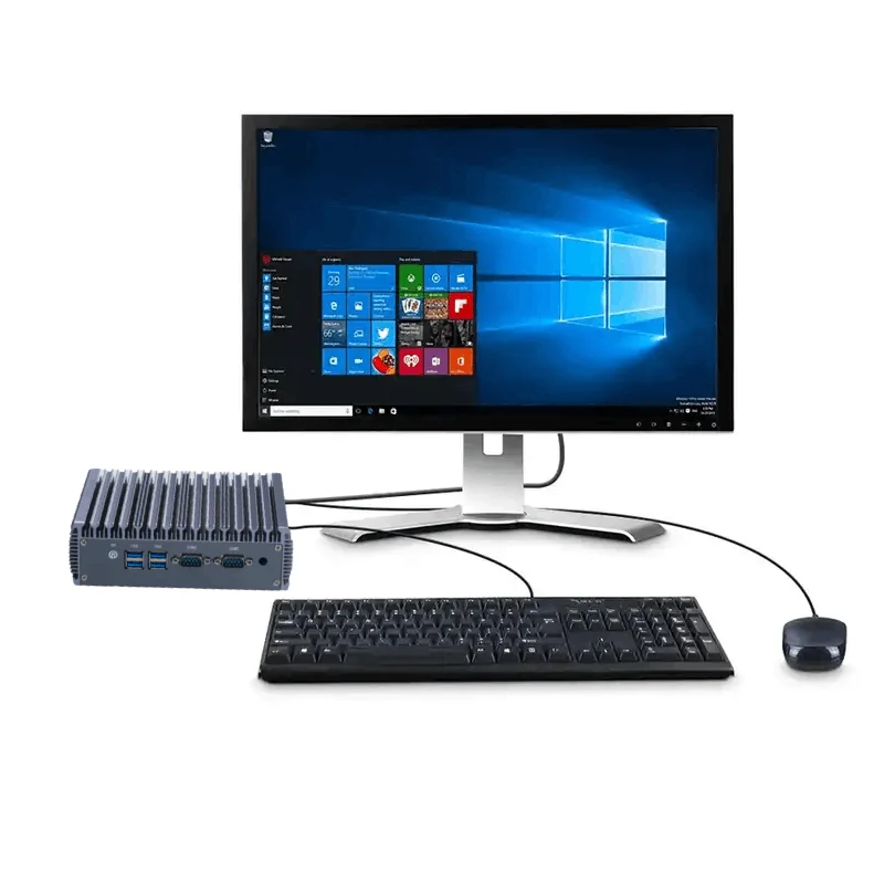 Customized Touchscreen Fanless Mini PC Core I3-5th Gen Processor 4+128 GB Industrial Embedded Mini Computer