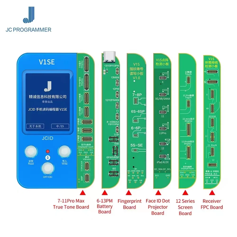 Оригинальный программатор JC V1SE для ремонта цветных тонов ЖК-дисплеев,  для аккумуляторов iPhone, сканер отпечатков пальцев SN, фоточувствительные  инструменты| Alibaba.com