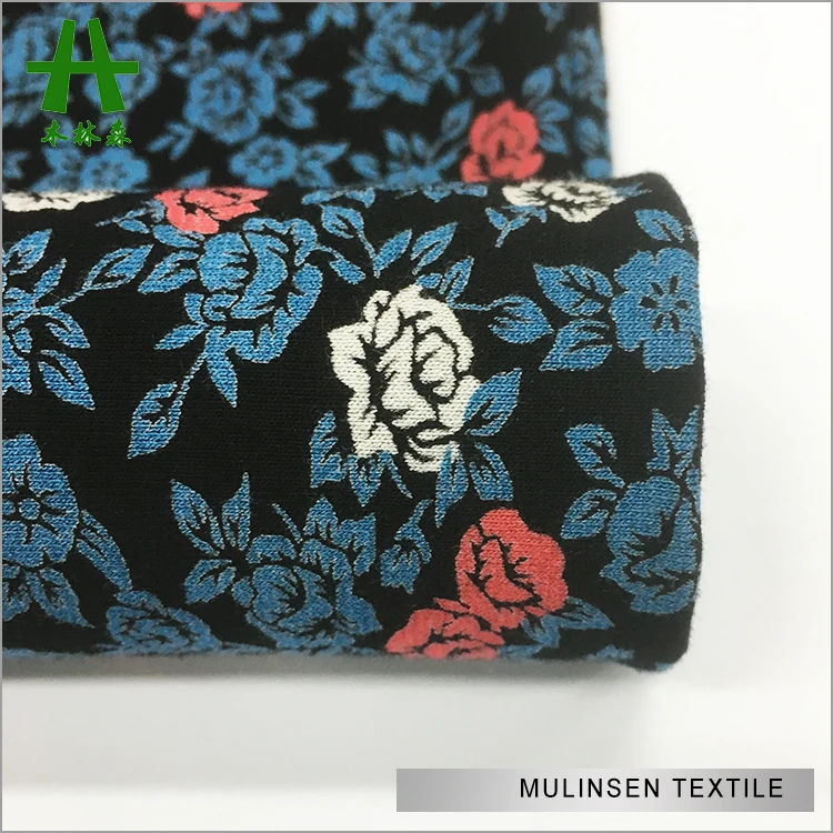 Mulinsen текстиль Профессиональный вискоза Джерси вихревой разгрузки принт искусственный шелк ткань