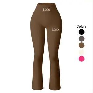 New Yoga Leggings Solid High Waist Slim Women Wide Leg Tight Fitting Hip Lifting Four-Way Stretch Breathable Pants