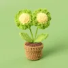 Pot de marguerite vert à deux têtes-Mini bol à fil