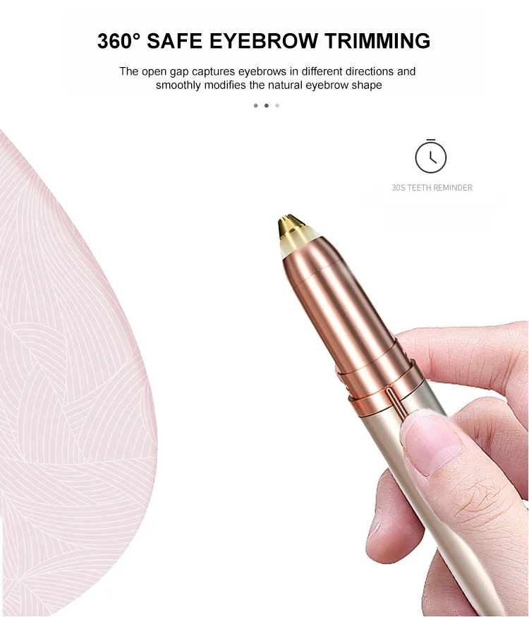good price portable professional fashion attractive design lady high quality USB painless electric women eyebrow trimmer