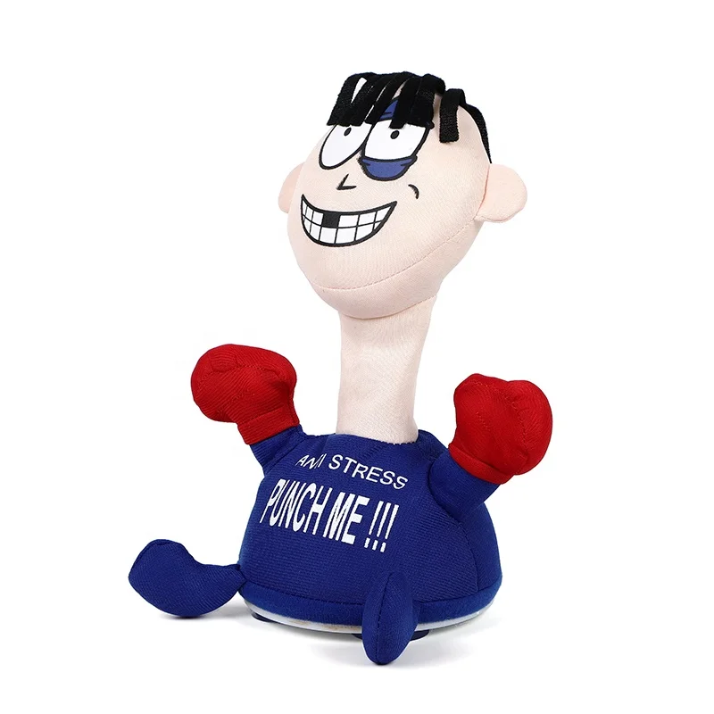 New Style Punch Me Electric Anti Stress Screaming Doll Decompress Toys Stress Relief Plush Toys