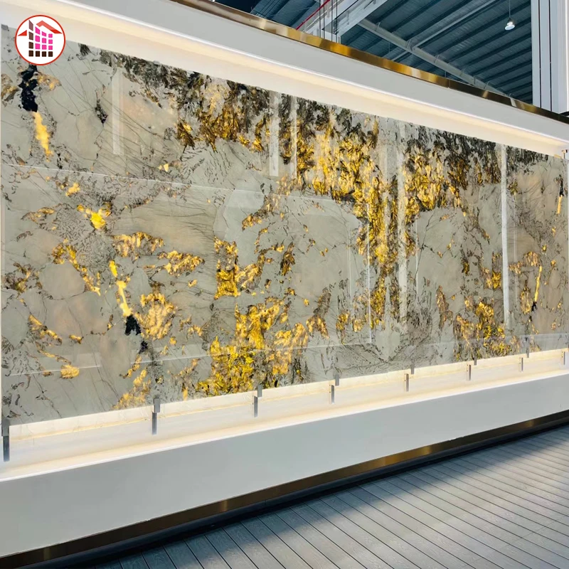 white crystal quartzite  translucent stone veneer hotel tile slabs white labradorite marble for background wall decorationall