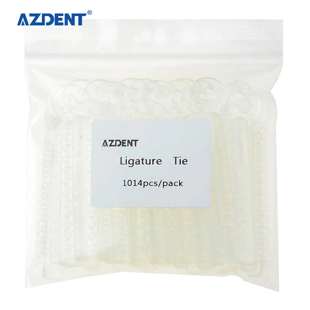 thumbnail image 2 of AZDENT Dental Orthodontic Ligature Ties – Clear Elastic For Brackets & Braces (1014pcs) 2 of 6
