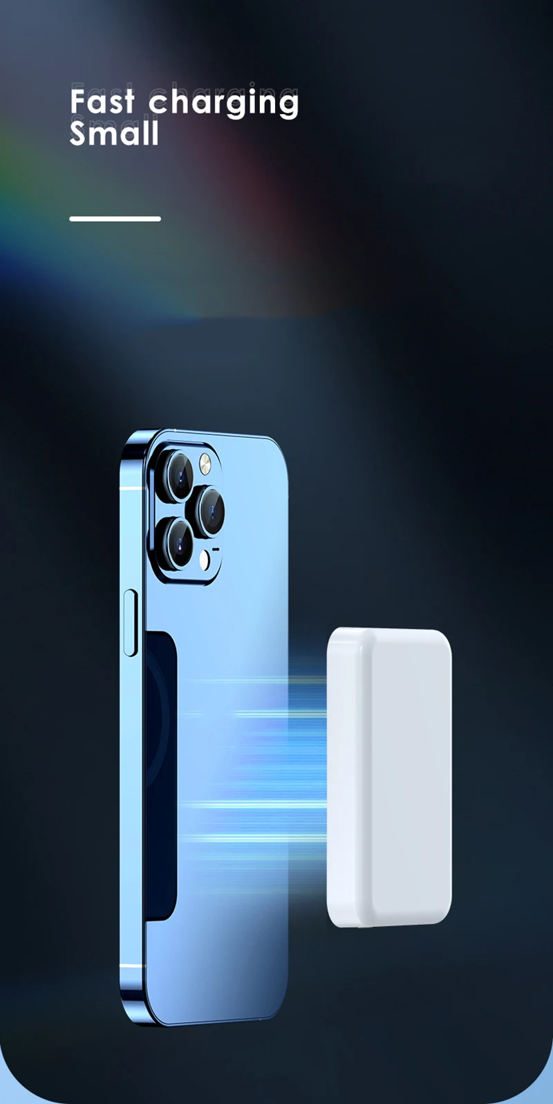 10000mAh Magnetic Portable Battery PD 30W Fast Charging Wireless Charger Magsafe Power Bank
