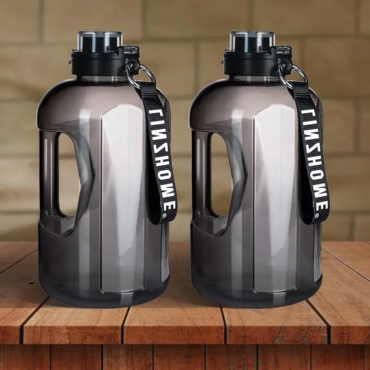 Borraccia In Vetro Da 1 Litro Con Coperchio Acciaio Inox E Custodia Silicone - Indicatore Orario, Senza BPA, Per Fitness E Palestra - 3