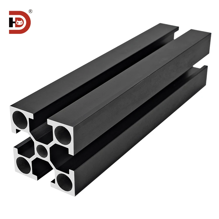 4040T Slot Sandblasted Oxidized Black Aluminum Profile Extruded Aluminum Profile for Industrial Aluminum Profile Workbench details