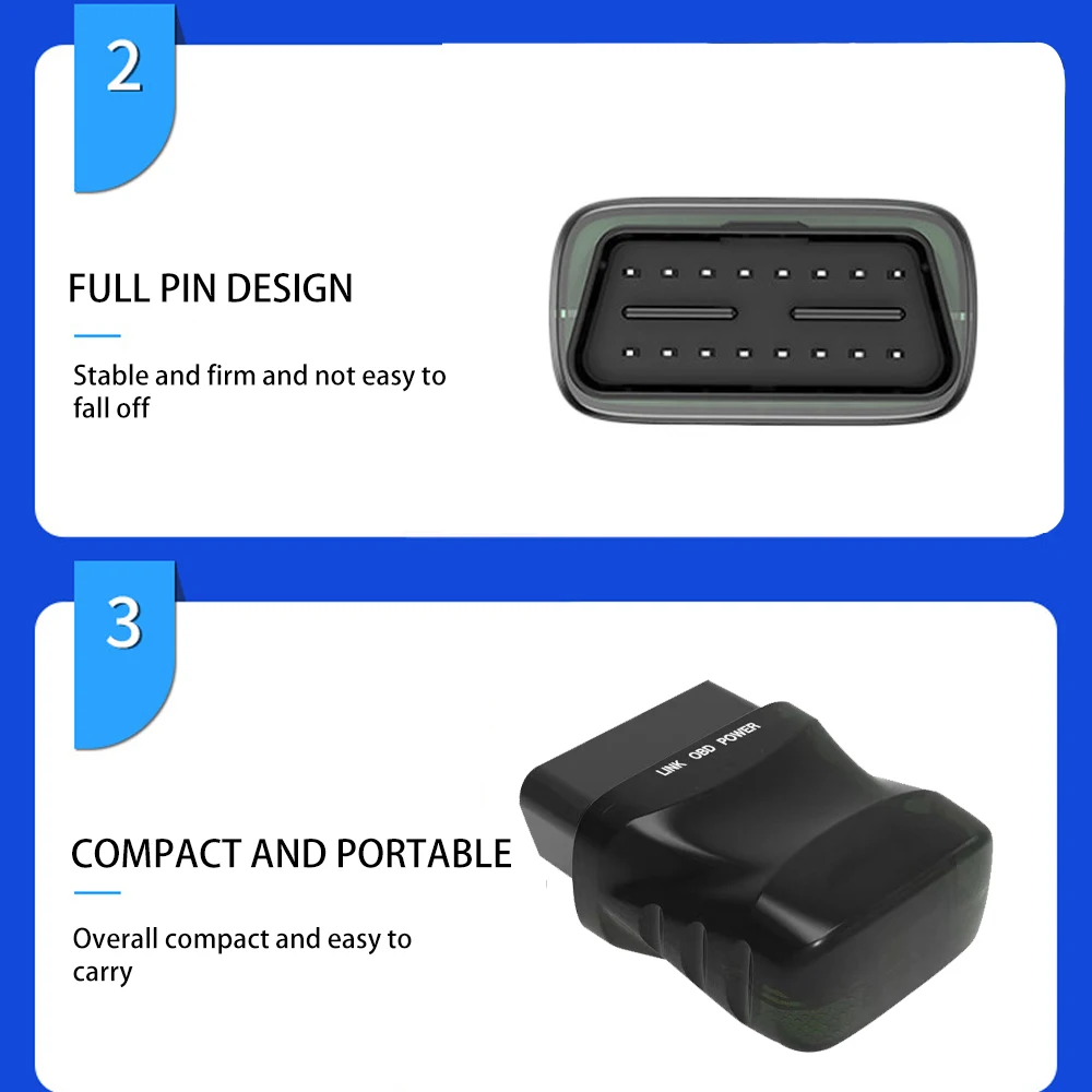 ELM327 OBD2 for Bluetooth 16 Pin Car Scanner Diagnostic Code Reader Detector for Android IOS Windows English-Licensed Vehicle To - view 6