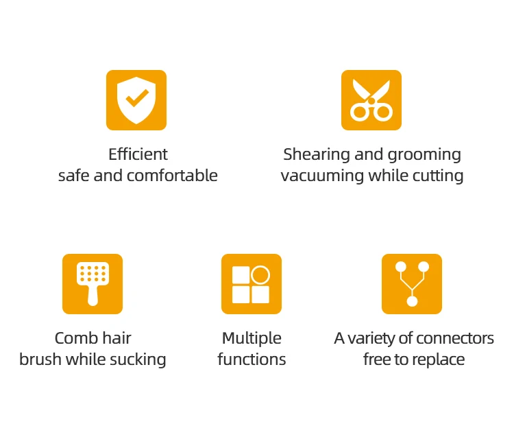 Factory Wholesale Pet Grooming Kit 5 In 1 Vacuum Brush Electric Vacuum