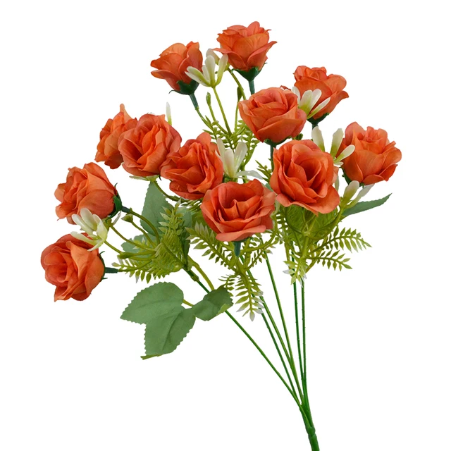 New Arrival Wholesale Artificial Rose Bouquet  12 Heads Artificial Wedding flowers for Wedding Decor