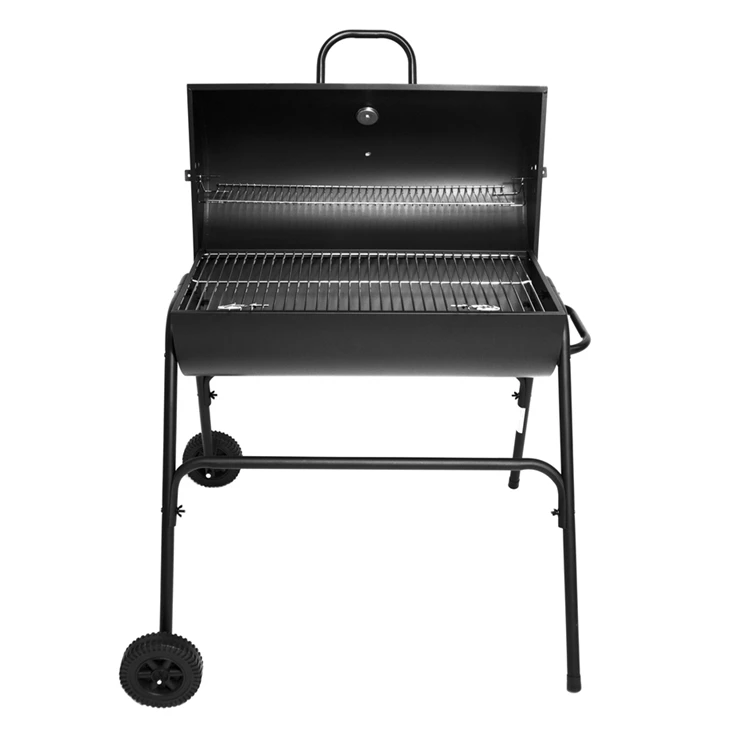 black expert grill half drum barrel charcoal bbq