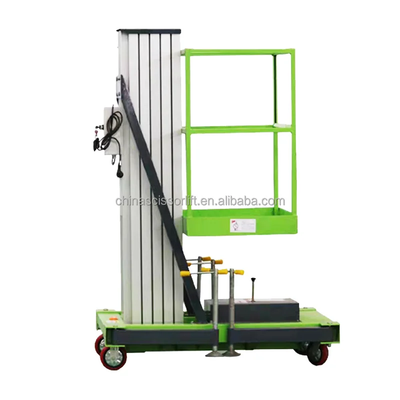 Portable CE Approved Single Mast Lift Aluminum Alloy Aerial Work