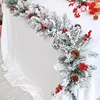 1.8 meters flocking rattan (red fruit + pine cones)