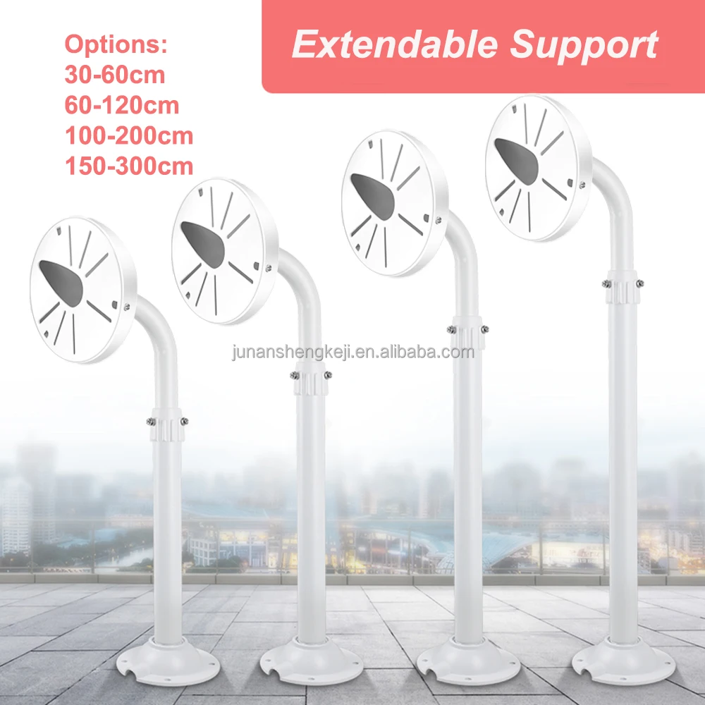 L Type Long Arm Security Dome Camera Bracket  Aluminum Alloy Telescopic Vertical Wall Ceiling Stand for CCTV