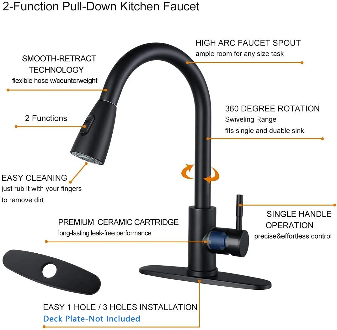 Kitchen faucet Kraft KF557 with pull-out spray